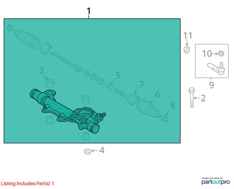 Steering Gear/Rack Power Rack And Pinion Fits 16-23 TACOMA 2011108