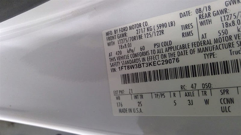F350SD 2019 Fuse Box Cabin 1645608