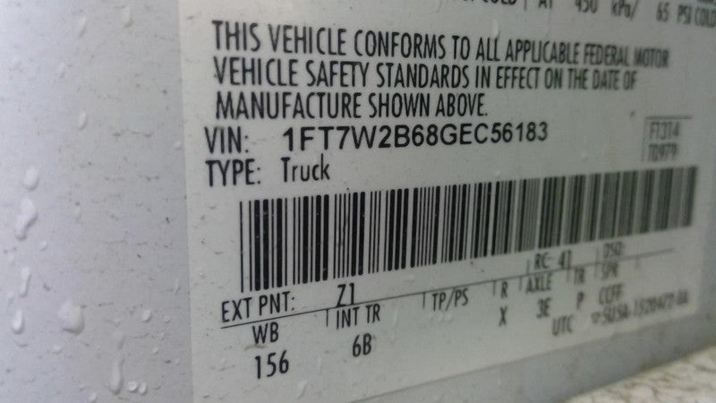 F250SD 2016 Seat Belt Rear 2015449