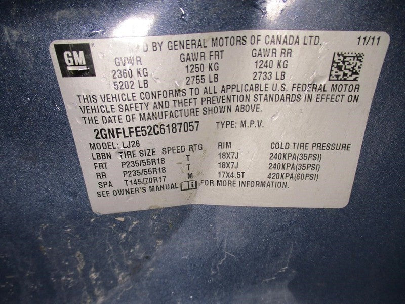 Automatic Transmission 6 Speed FWD Opt MH2 Fits 12 EQUINOX 1629339