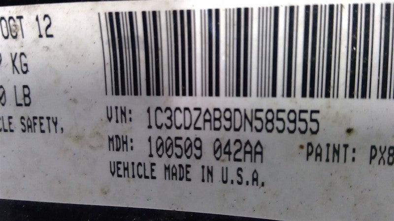 Driver Rear Window Regulator Electric Fits 08-14 AVENGER 1716512