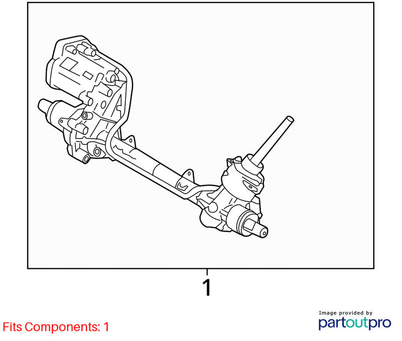 Steering Gear/Rack Power Rack And Pinion 18" Wheels Fits 15-18 EDGE 17