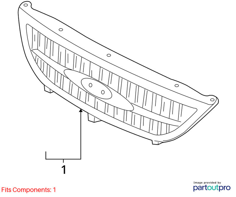 Grille Chrome Fits 04-07 FREESTAR 1993499
