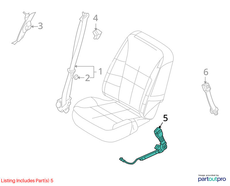 Seat Belt Front Bucket Passenger Buckle Power Seat Fits 08-10 EDGE 199