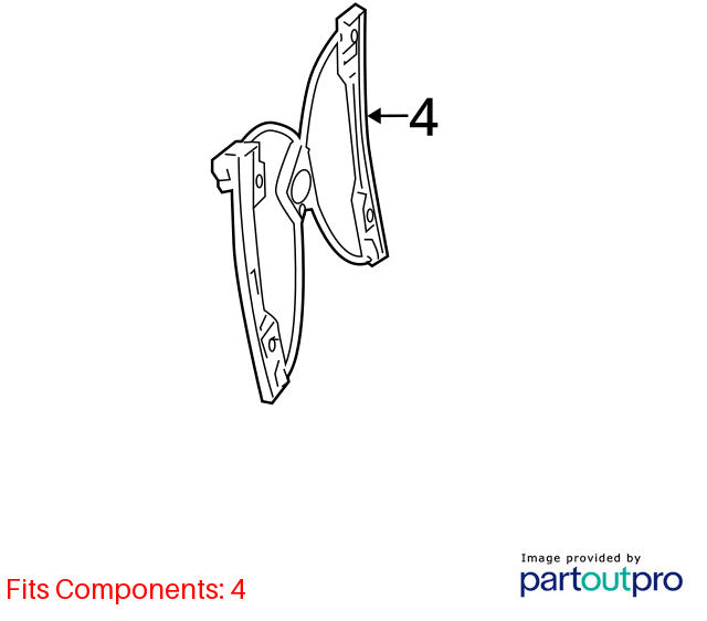 Driver Rear Window Regulator Electric Fits 09-20 JOURNEY 1937150