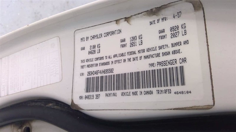 AC Compressor Fits 96-97 CONCORDE 1903762