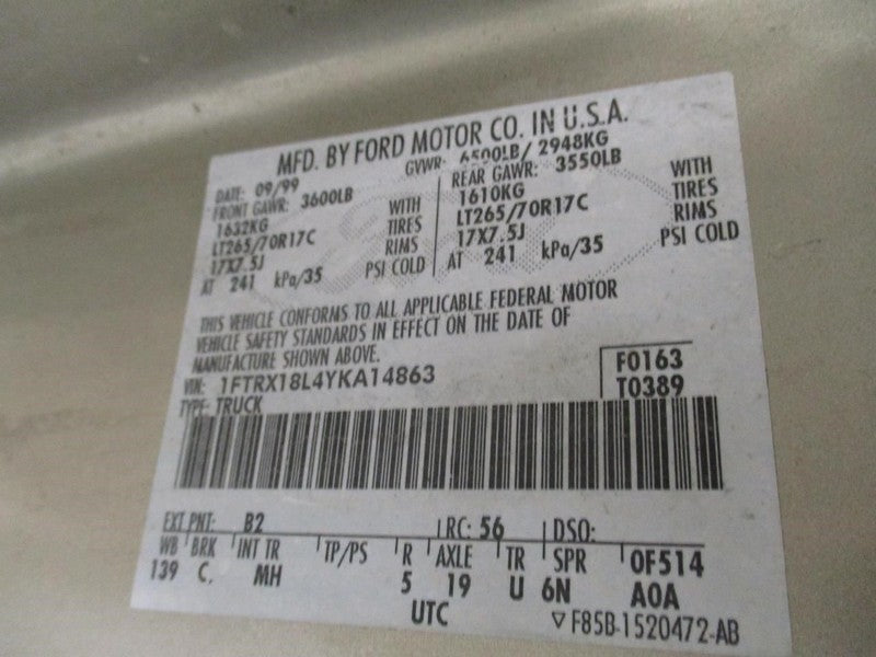 Carrier Front Axle Heritage 3.55 Ratio Fits 97-04 FORD F150 PICKUP 169