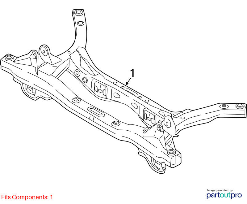 Crossmember/K-Frame Rear 1.6L Fits 21-25 ELANTRA 1932209