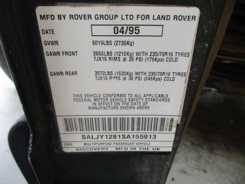 AC Condenser Discovery Sd Fits 94-99 LAND ROVER 1923250