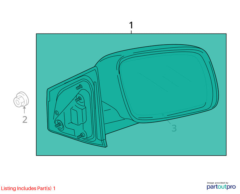 Driver Side View Mirror Power Heated Manual Folding Fits 09-20 JOURNEY