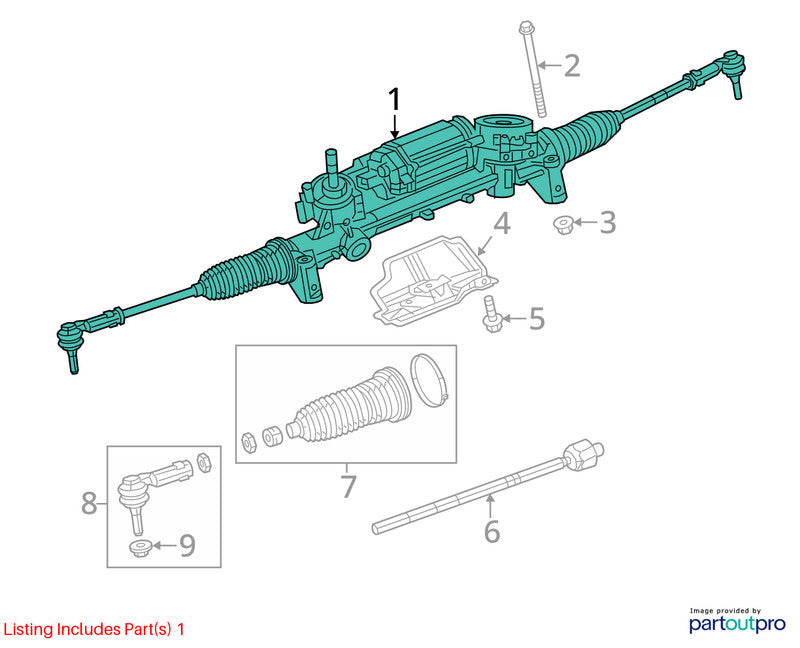 Steering Gear/Rack Power Rack And Pinion Fits 15-17 200 1703208