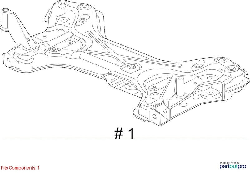 Crossmember/K-Frame Front Fits 14-23 PROMASTER 1500 VAN 2010370