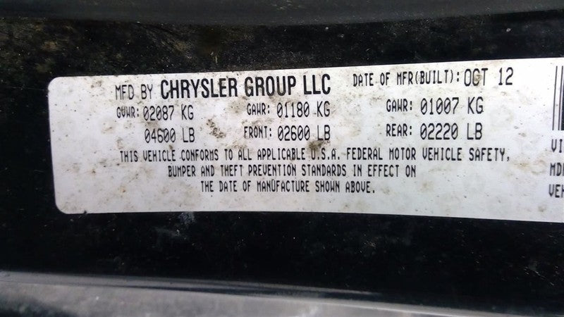 Driver Left Rear Door Glass Fits 08-14 AVENGER 1716570