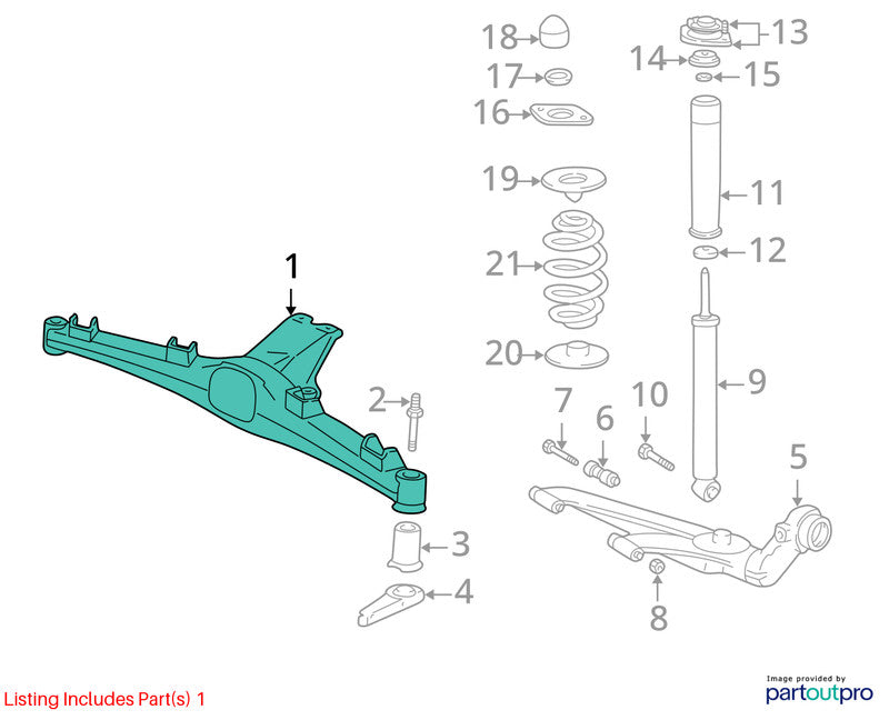 Crossmember/K-Frame Rear 2.5L Fits 96-02 BMW Z3 1705181
