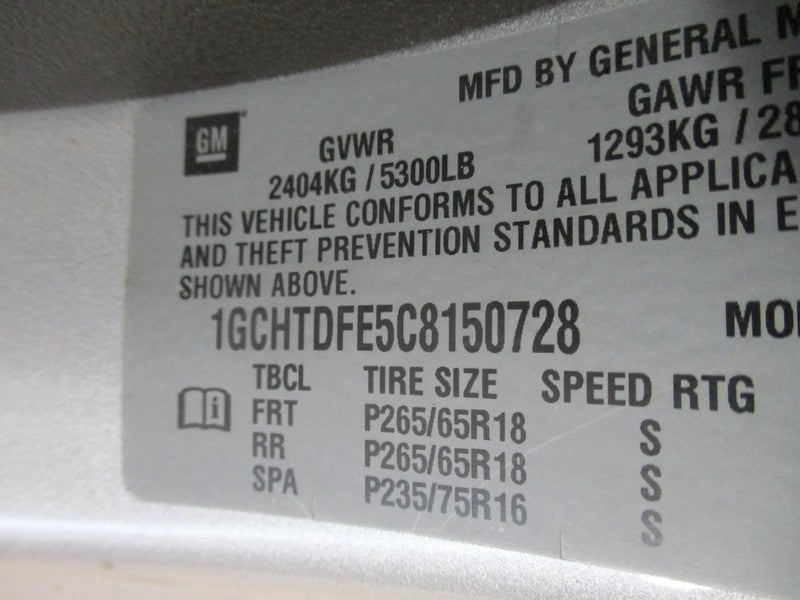 COLORADO 2012 Door Trim Panel Rear 2028734