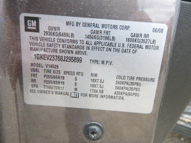 Driver Side View Mirror Power Manual Folding Opt DS3 Fits 07-08 ACADIA