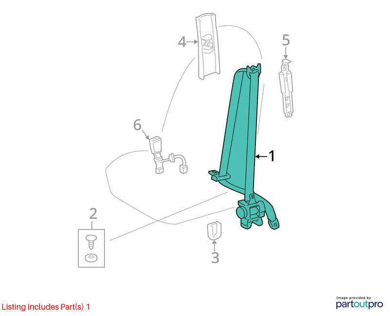 Seat Belt Front Bucket Passenger Retractor 4 Cylinder Fits 07-11 CAMRY