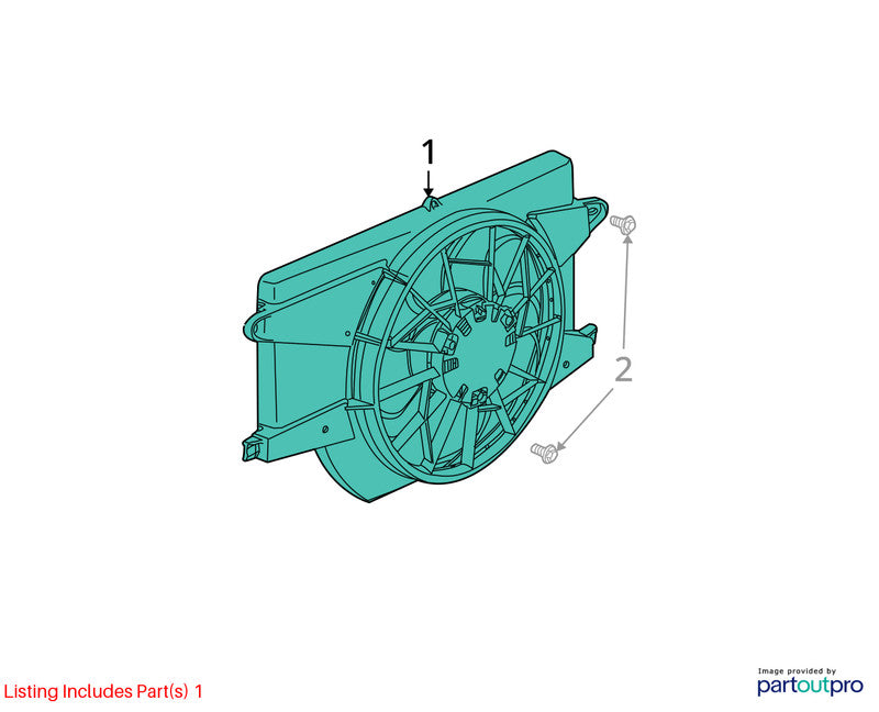 Radiator Fan Motor Fan Assembly Opt L81 Fits 02-03 VUE 2050248