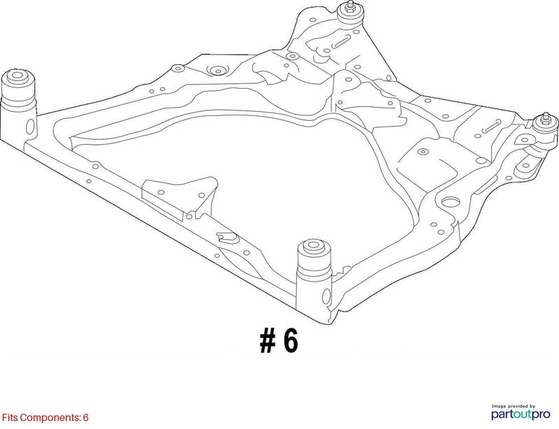 Crossmember/K-Frame Front 3.5L 6 Cylinder 2WD FWD Fits 13-14 PATHFINDE