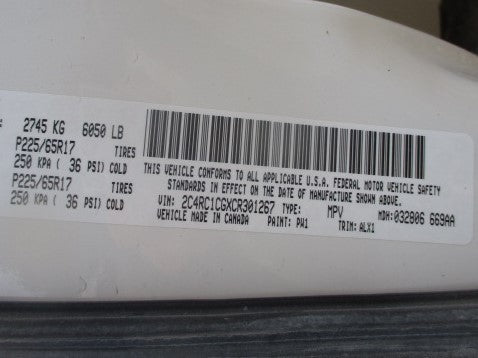 Driver Front Door Switch Driver's Vent Windows Fits 12-20 CARAVAN 1556