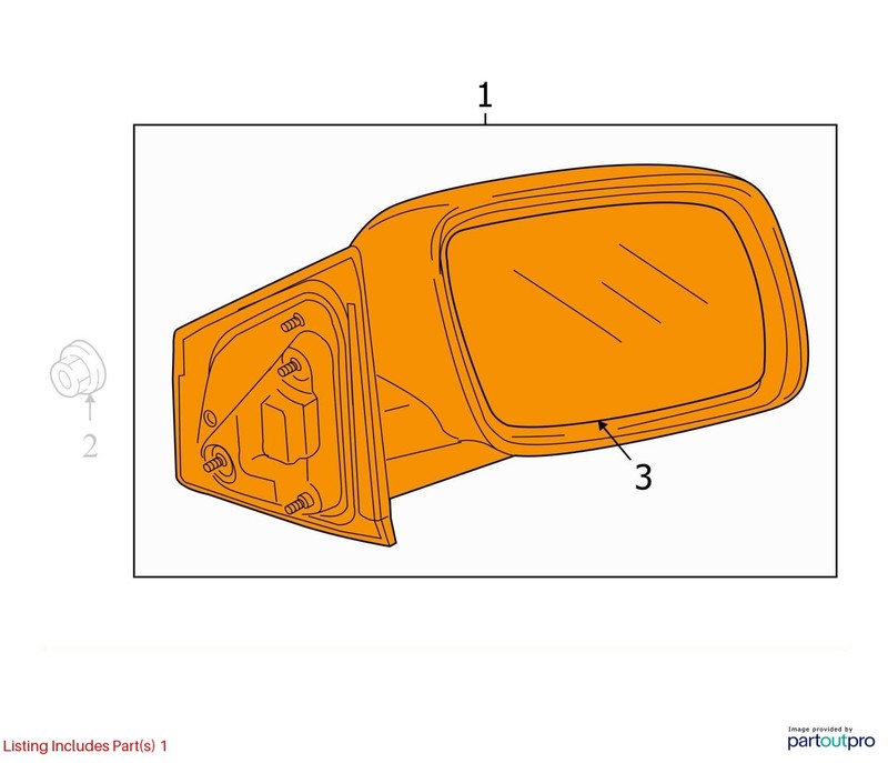 Driver Side View Mirror Power Heated Manual Folding Fits 09-20 JOURNEY