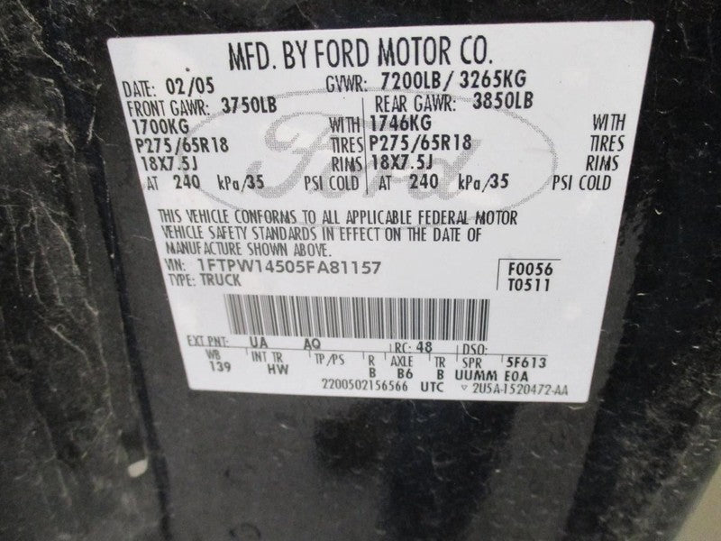 F150 2005 Dash/Interior/Seat Switch 1937941