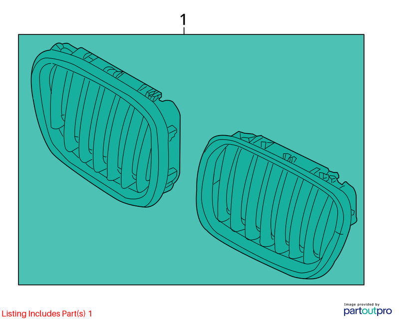 BMW X5 2007-2013 Grille 51137185224 4548