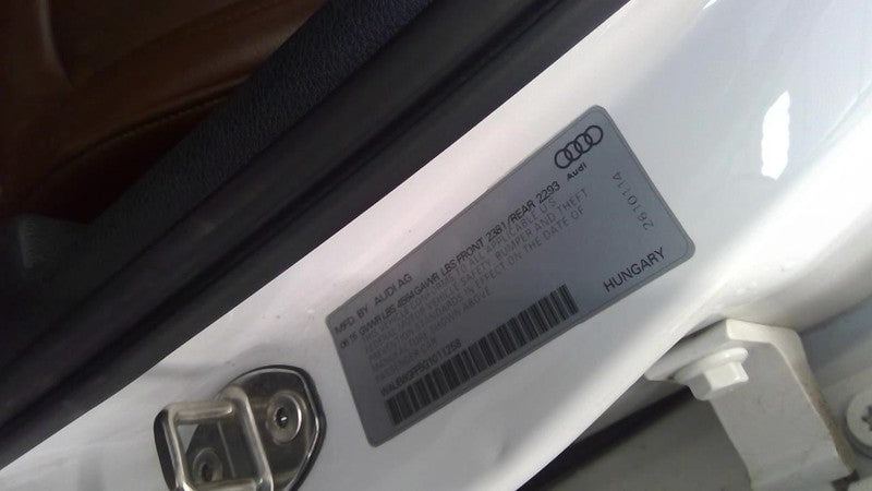A3 AUDI 2016 Seat Belt Rear 1939877