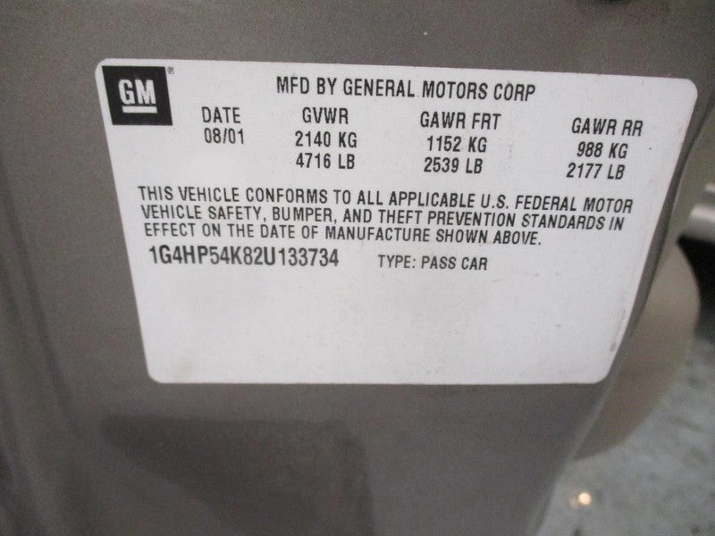 Seat Belt Front 60/40 Seats Passenger Buckle Fits 02-05 LESABRE 200068