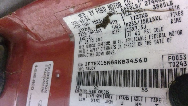 AC Compressor Fits 94-95 BRONCO 1676461