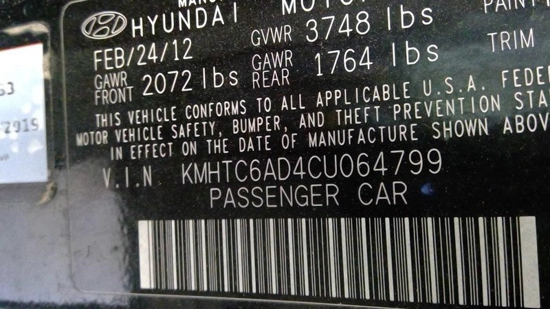 Seat Belt Front Passenger Retractor Fits 12-17 VELOSTER 2034531