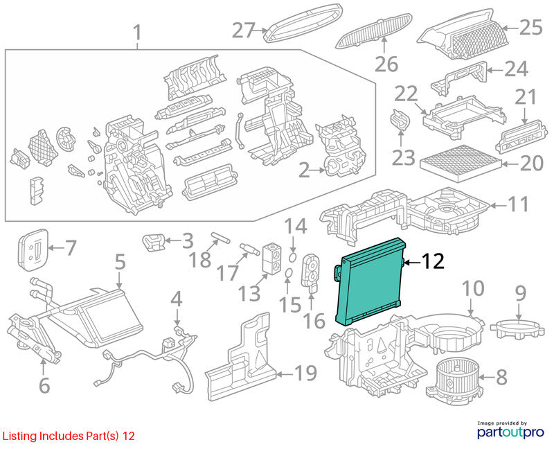 AC Evaporator Fits 24-25 ENVISTA 1939928