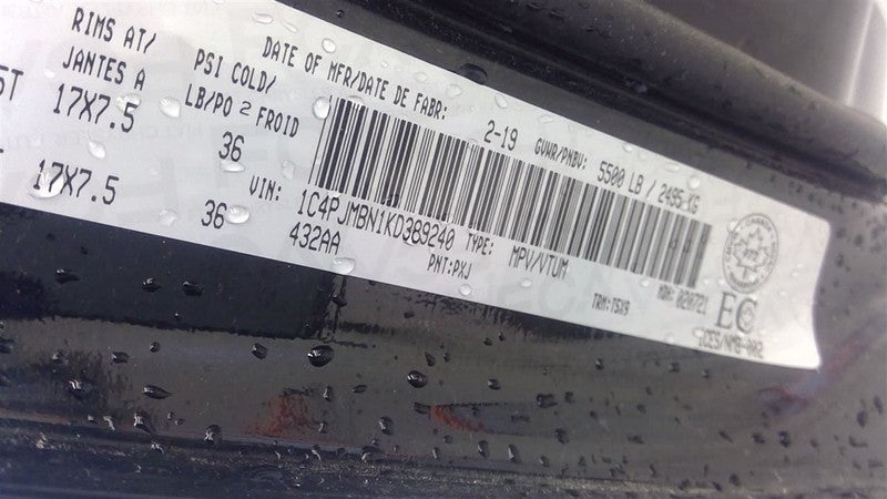 CHEROKEE 2019 Dash/Interior/Seat Switch 1644876