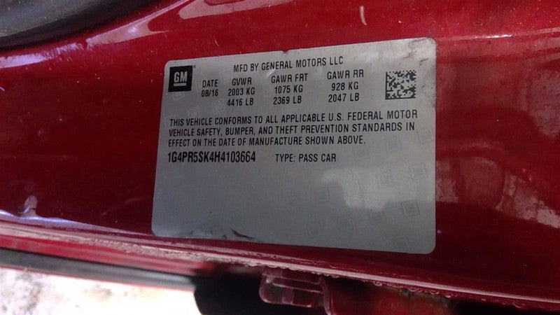 Automatic Transmission Fits 16-17 VERANO 1654463