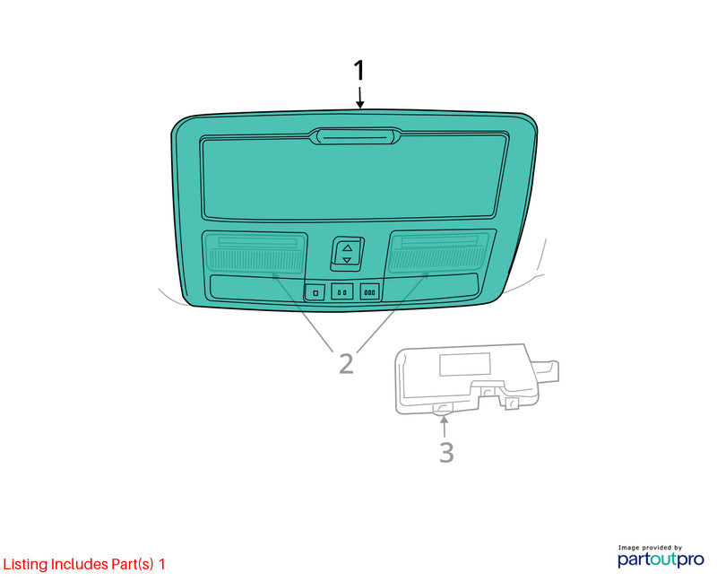 Console Front Roof With Sunroof Fits 05-10 GRAND CHEROKEE 2051032