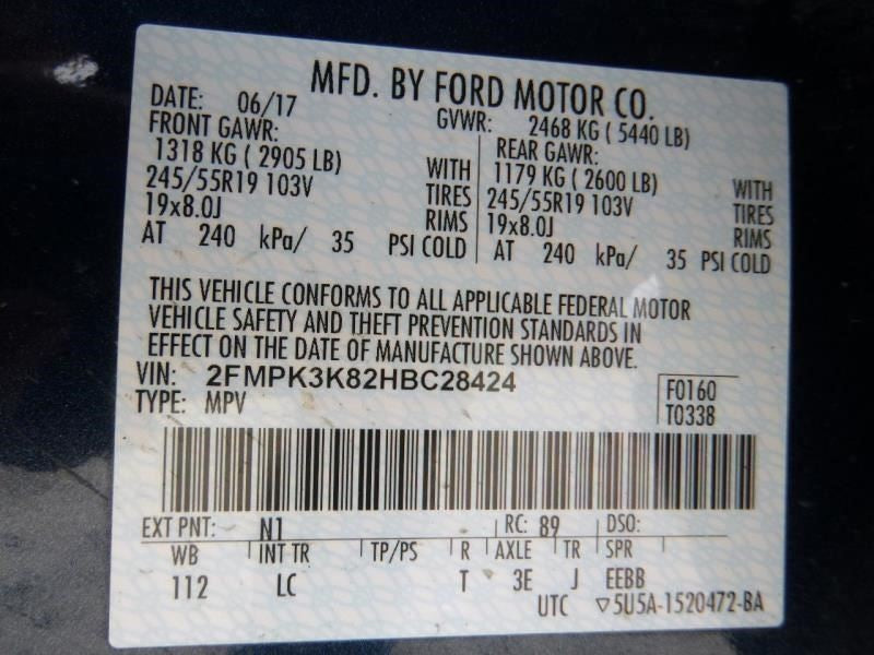 Automatic Transmission 6 Speed 3.5L FWD Fits 11-18 EDGE 1698461