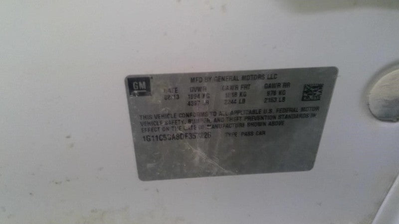 Seat Belt Front Bucket Passenger Retractor Fits 11-17 REGAL 2016521