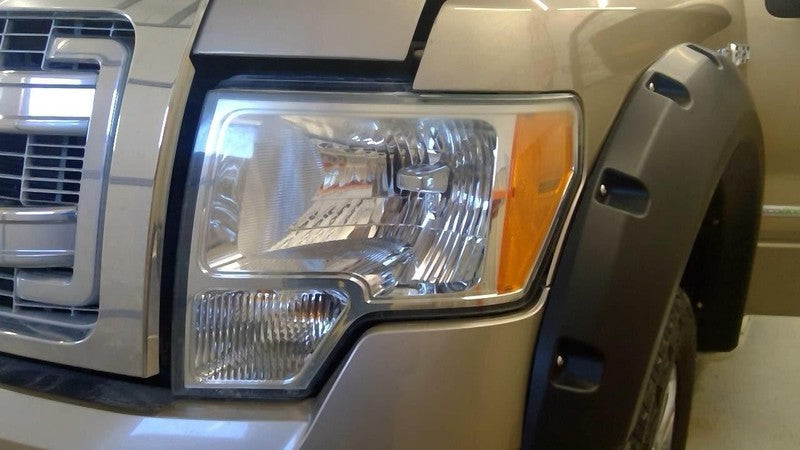 Driver Headlight Halogen Bright Border Trim Fits 09-14 FORD F150 PICKU