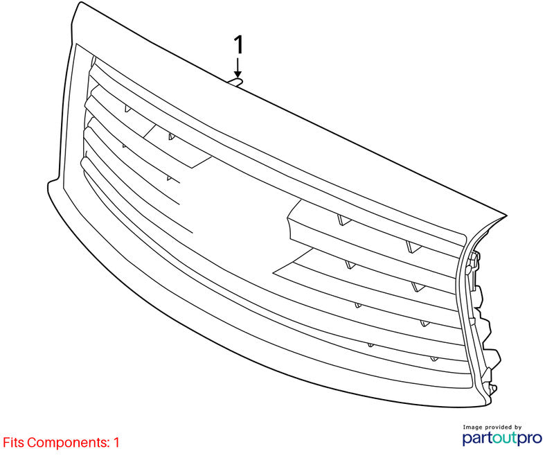Grille With Navigation Fits 14-15 INFINITI QX60 1724495