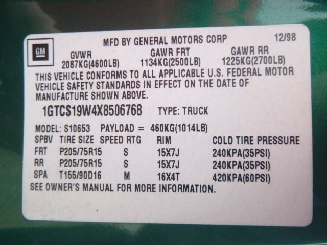 Steering Gear/Rack Power Steering Opt Z85 Fits 95-03 S10/S15/SONOMA 15
