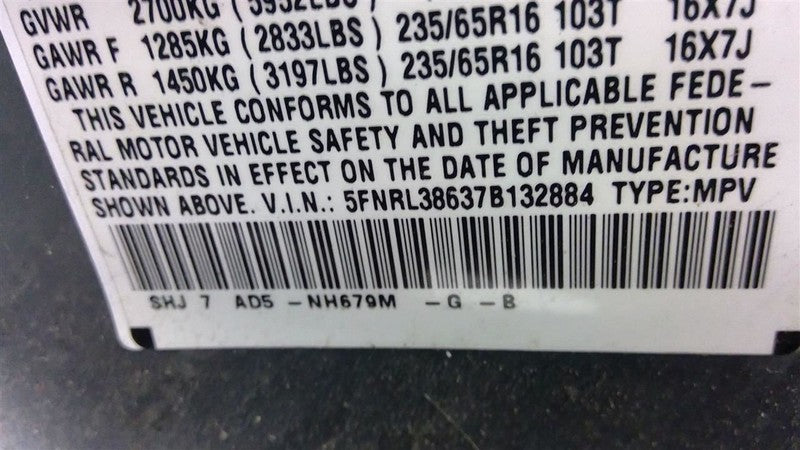 Starter Motor SE Canada Market Fits 07-10 ODYSSEY 1704446