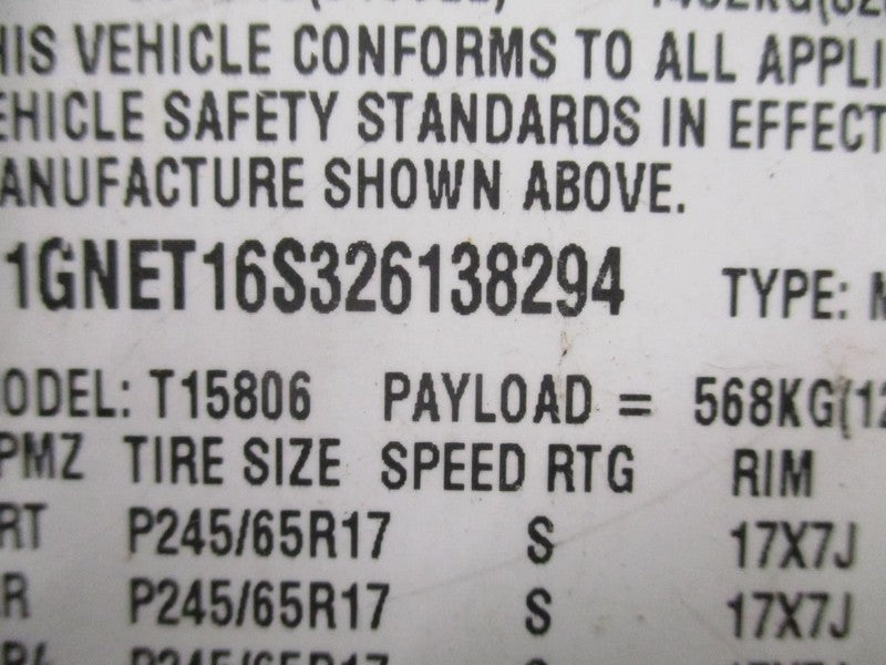 Brake Master Cylinder Fits 03-06 SSR 1727044