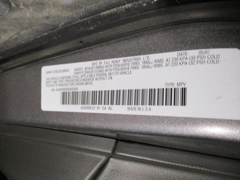 Driver Left Front Knee Fits 06-14 TRIBECA 2017556