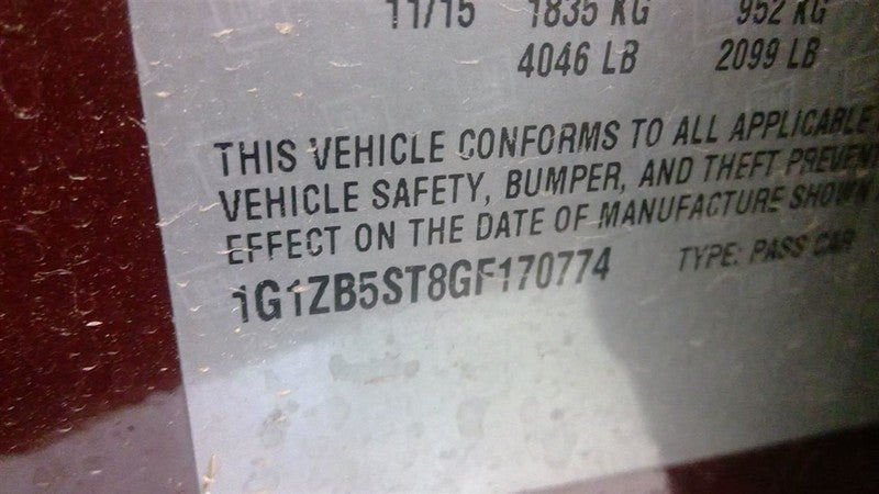 Driver Left Front Knee LT Fits 16-25 MALIBU 1643425