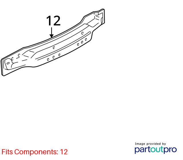 Rear Bumper Reinforcement Fits 93-02 CAMARO 1859451