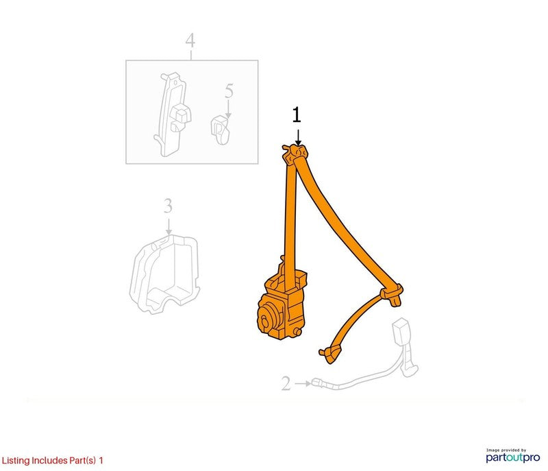 Seat Belt Front Bucket Seat Sedan Passenger Retractor Fits 03-07 ACCOR