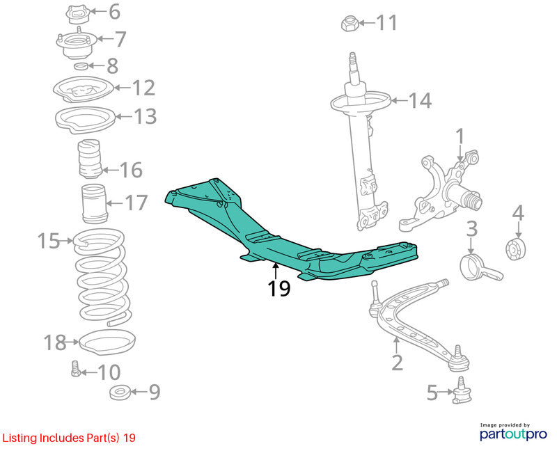 Crossmember/K-Frame Front 2.5L Fits 96-02 BMW Z3 1705180