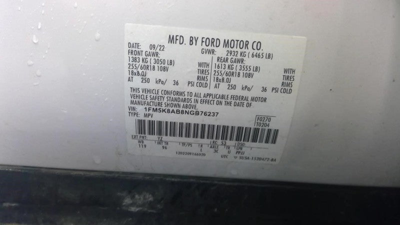 Crossmember/K-Frame Front 3.0L Fits 20-25 EXPLORER 2005450