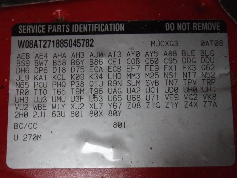 2008 Saturn Astra Passenger Front Inner Door Trim Panel