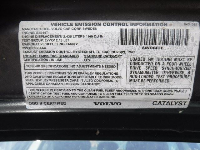 Turbo/Supercharger FWD 2.4L Engine Fits 99 01-04 VOLVO 70 SERIES 19016